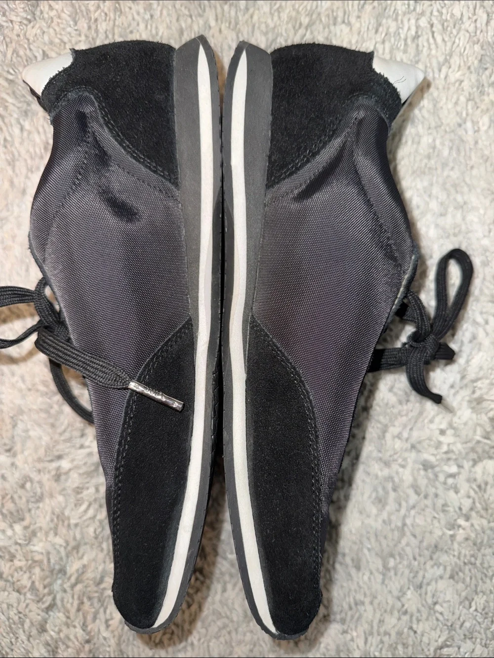 Michael Kors Black & White MK Logo Lace-Up Sneakers athletic casual minimalist